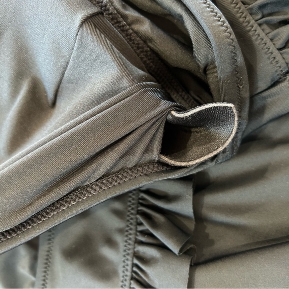 NWT J. Crew Ruffle Plunge One Piece Swimsuit 16 black beach swim vacation - Picture 12 of 12